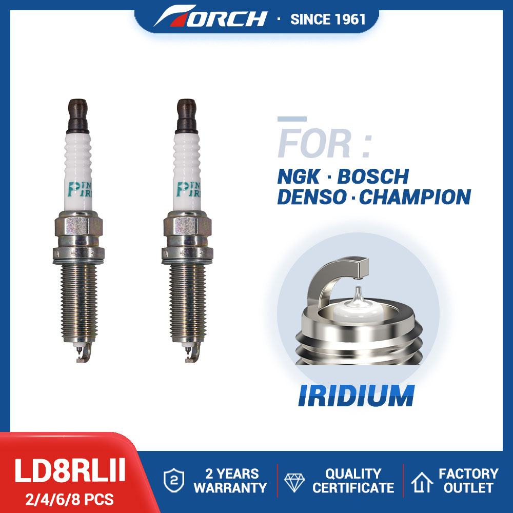 Candle Lighter - 2-8PCS ดับเบิ้ลอิริเดียมเทียน TORCH LD8RLII/6049 แทนที่สำหรับเด็นโซ่ ZXE24HLR7