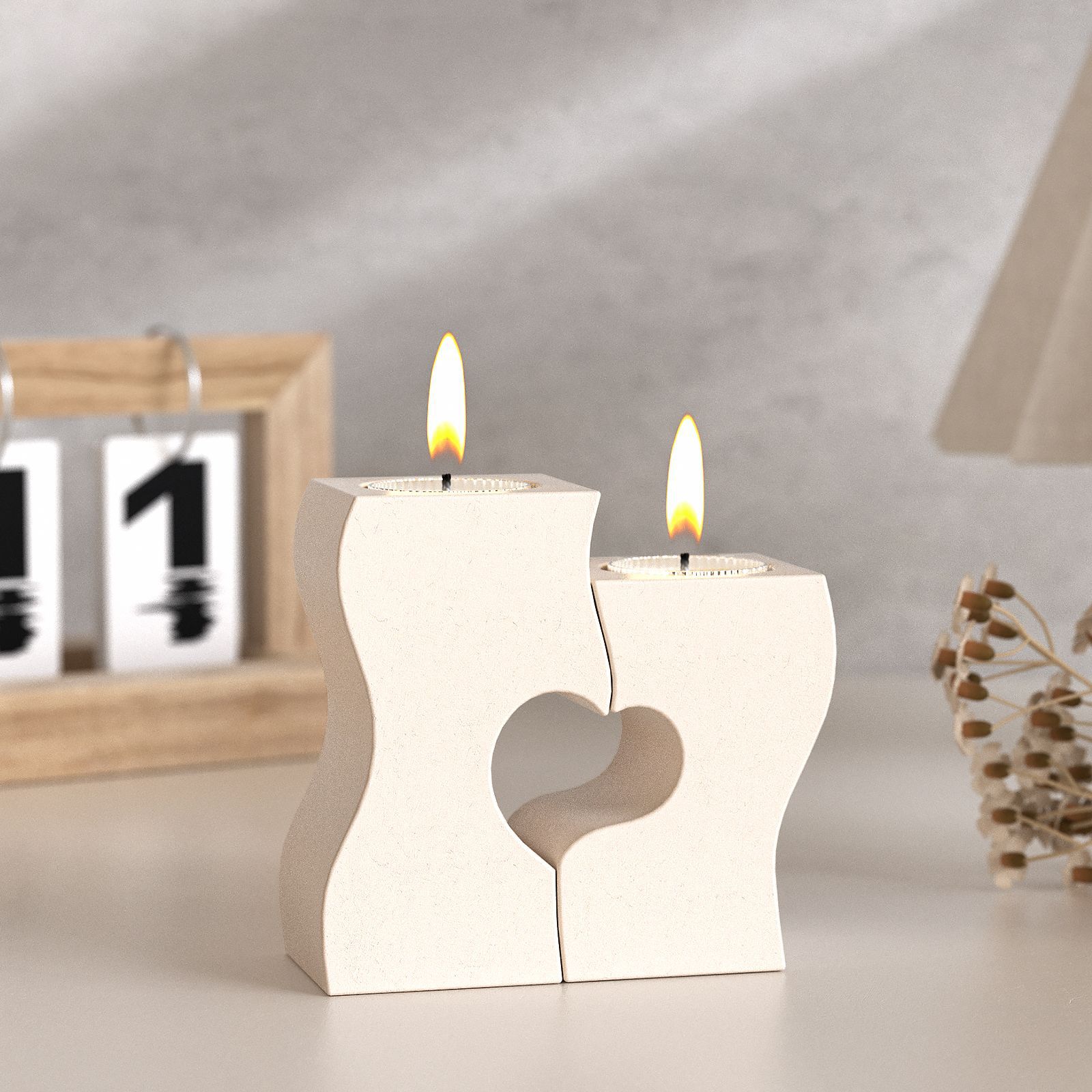 Candle Molds - S หัวใจแท่งเทียนแม่พิมพ์ซิลิโคน DIY เทียนยิปซั่มปูนปลาสเตอร์แม่พิมพ์ซีเมนต์หัตถกรรมงานแต่งงานของขวัญเทเรซิน UV ทําเครื่องมือ
