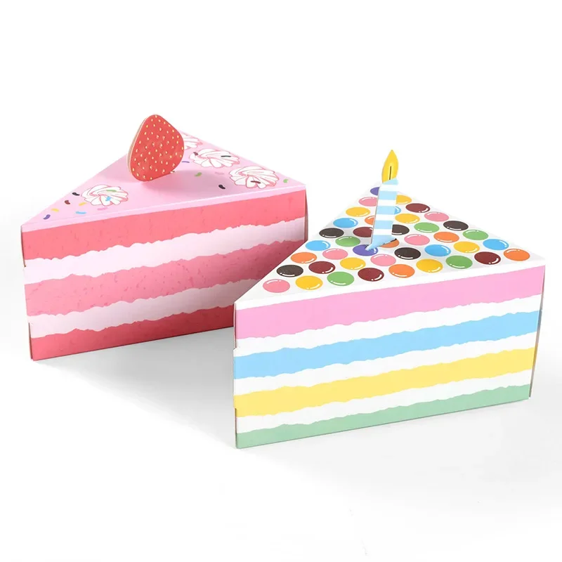 Candle Containers - 8 ชิ้น Creative เทียน Dot เค้กรูปร่างกระดาษคุกกี้กล่องขนมของขวัญกล่องบรรจุสําหรับเด็กวันเกิด