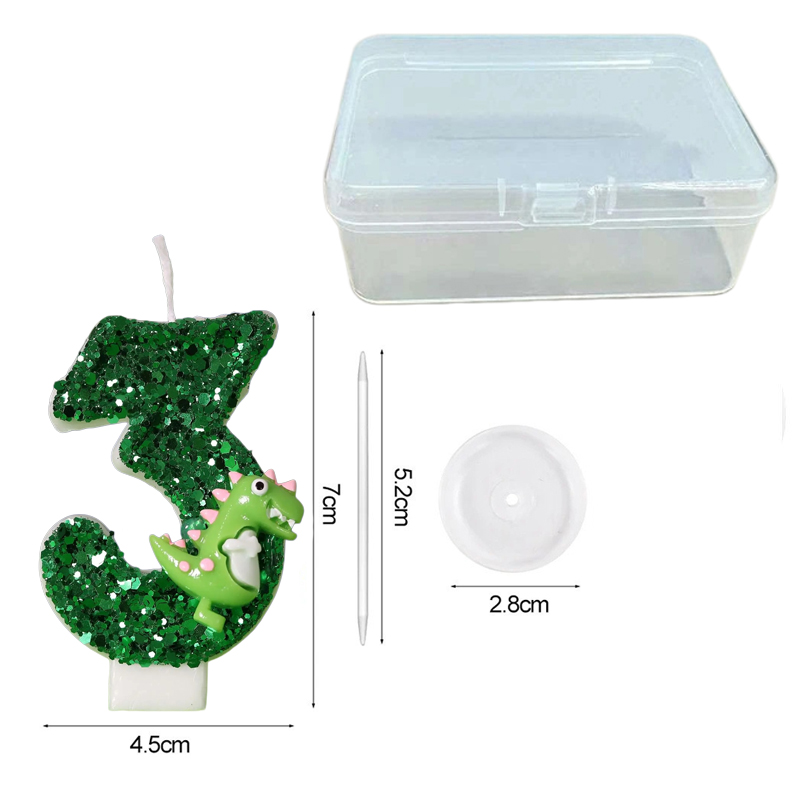 เทียนวันเกิดดิจิตอลรูปไดโนเสาร - Paraffin Wax บทวิจารณ์และราคา