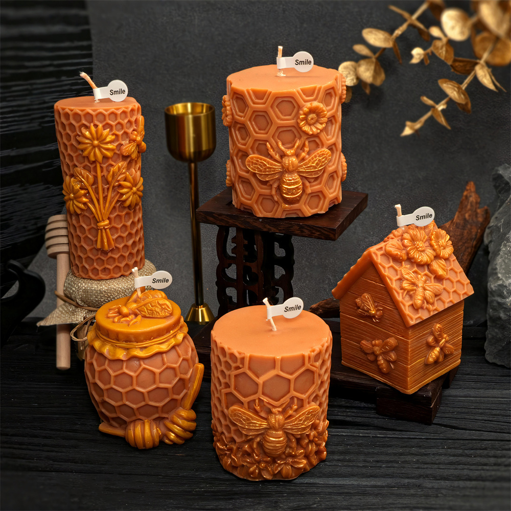 แม่พิมพ์เทียนรูปทรงรังผึ้ง แม่ - Candle Containers บทวิจารณ์และราคา