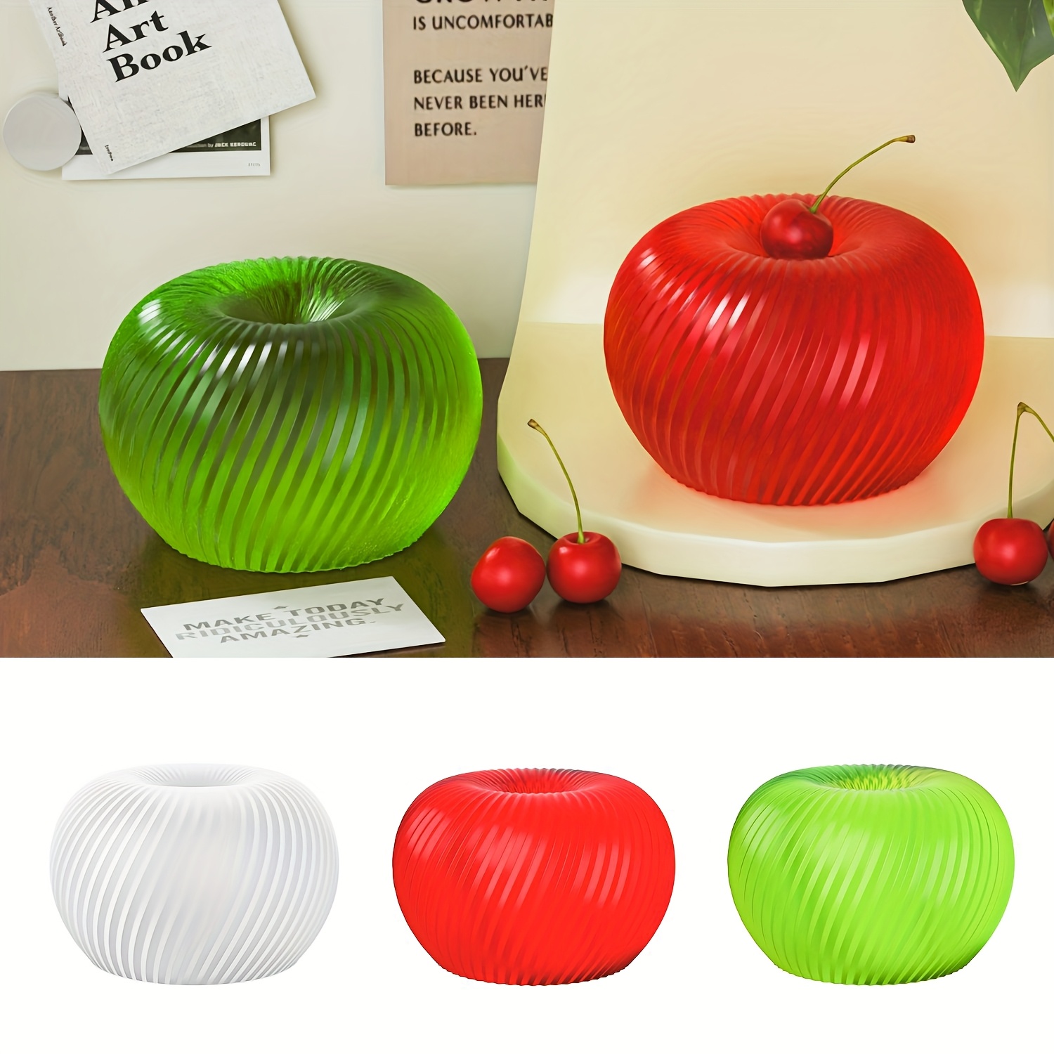 แม่พิมพ์ซิลิโคนรูปแอปเปิ้ลสีแด - Candle Molds บทวิจารณ์และราคา