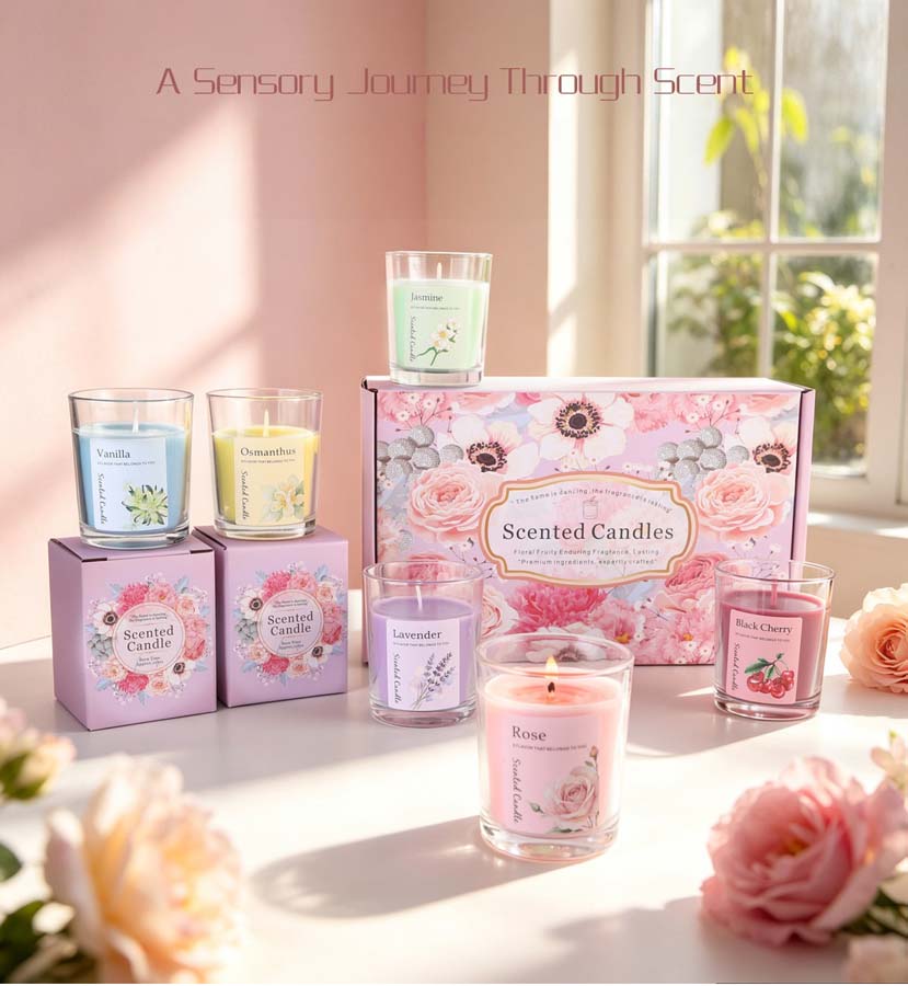 ชุดของขวัญเทียนหอมอโรมาเธอราพี - Candle Fragrance บทวิจารณ์และราคา