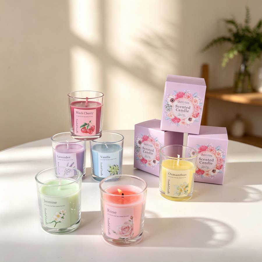 ชุดของขวัญเทียนหอมอโรมาเธอราพี - Candle Fragrance บทวิจารณ์และราคา