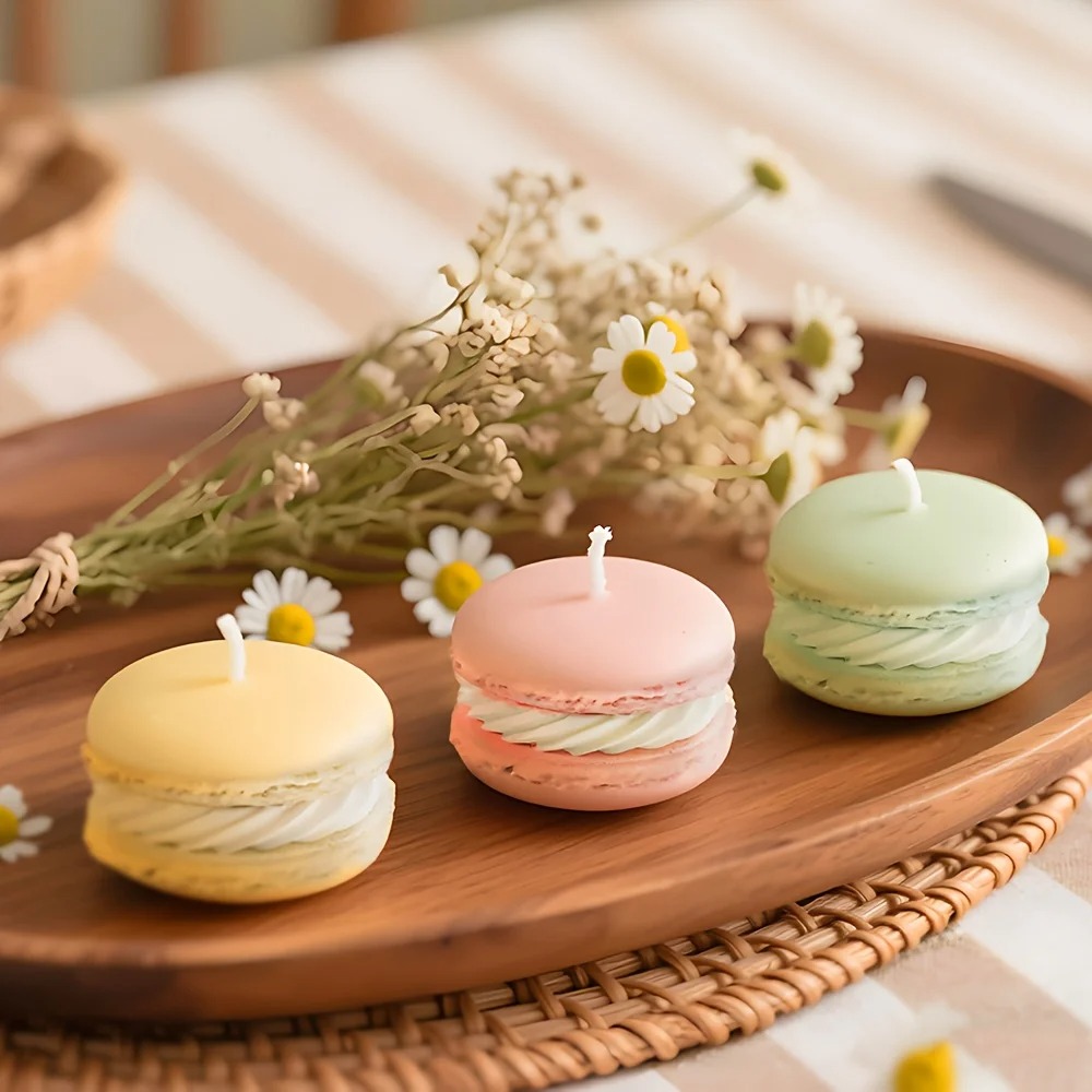 เทียนหอมรูปมาการอง 1/5 ชิ้น ทำ - Soy Wax บทวิจารณ์และราคา