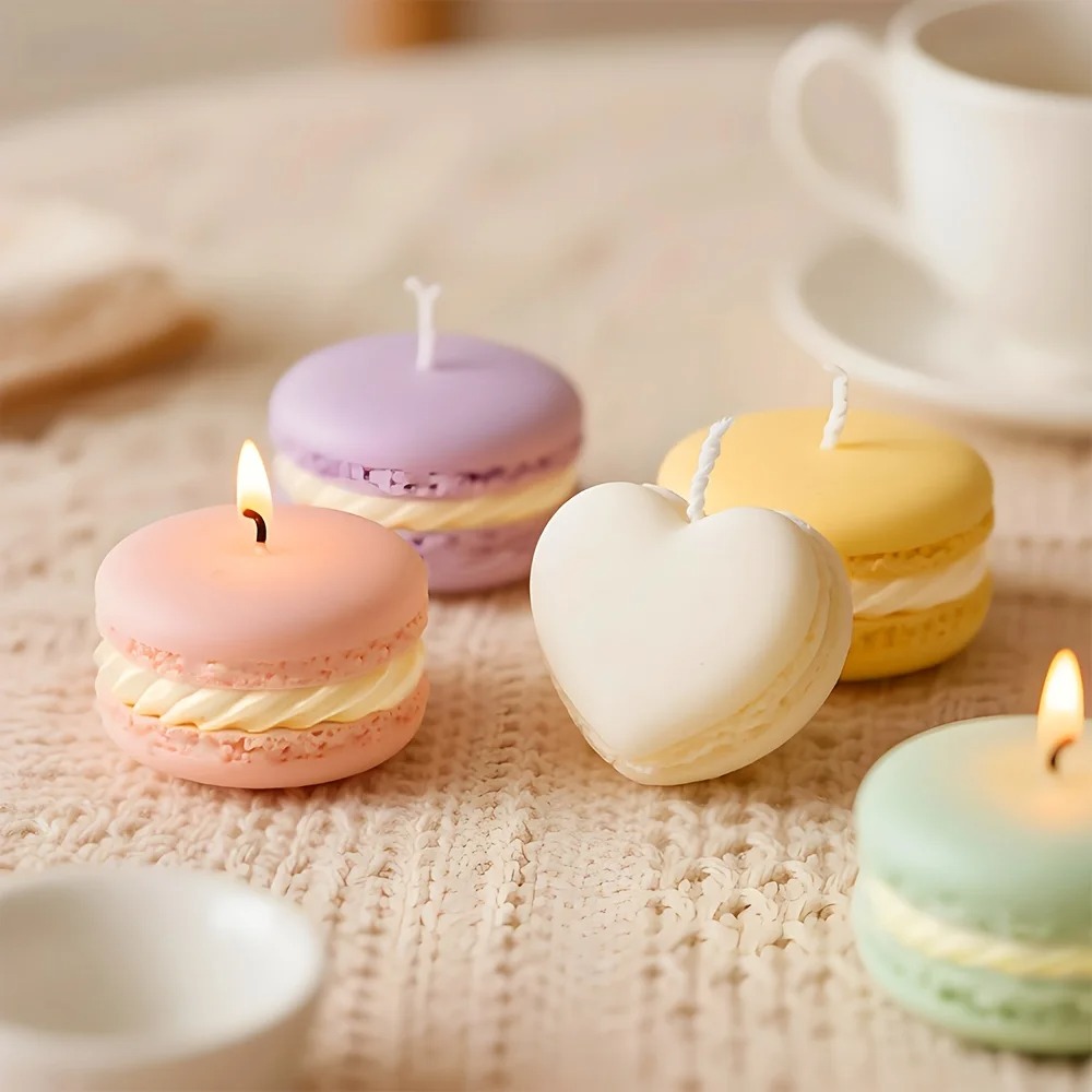 เทียนหอมรูปมาการอง 1/5 ชิ้น ทำ - Soy Wax บทวิจารณ์และราคา